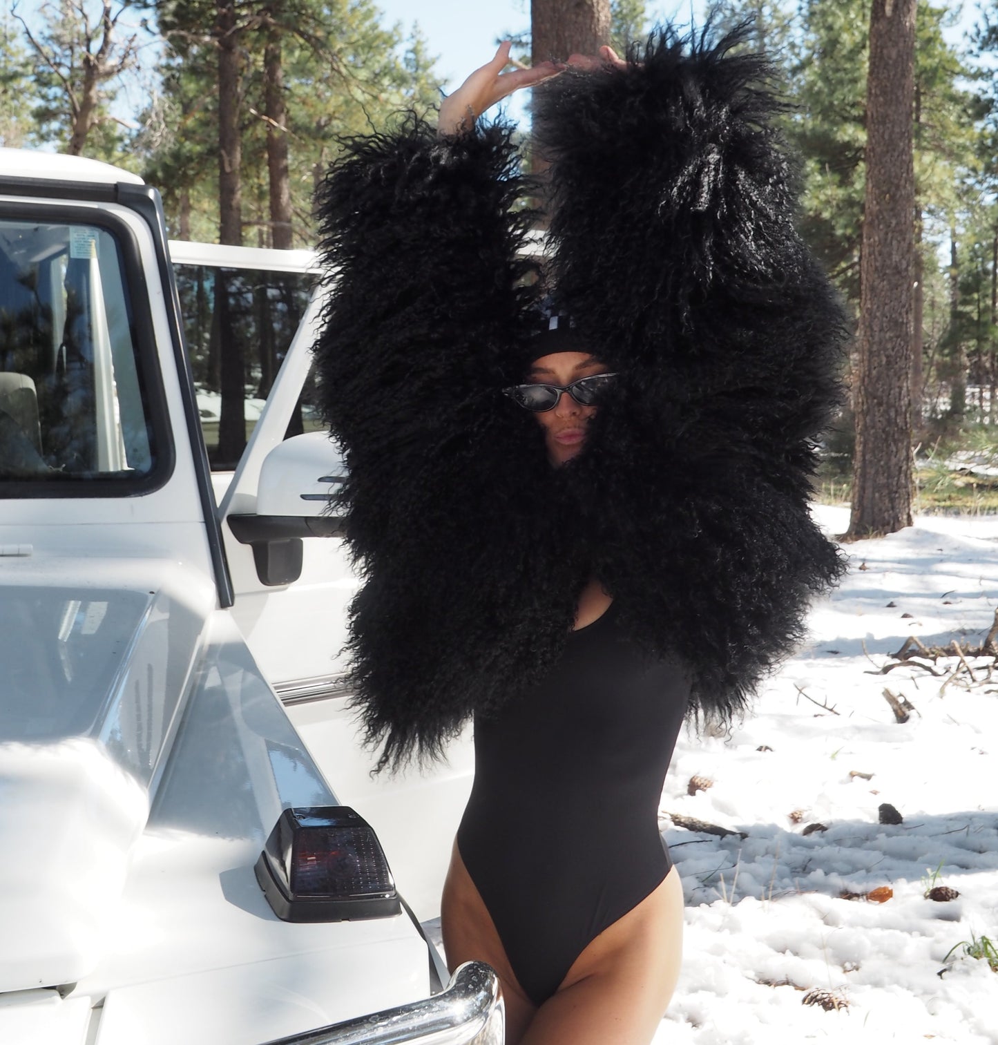 CLOUD COAT - MONGOLIAN FUR