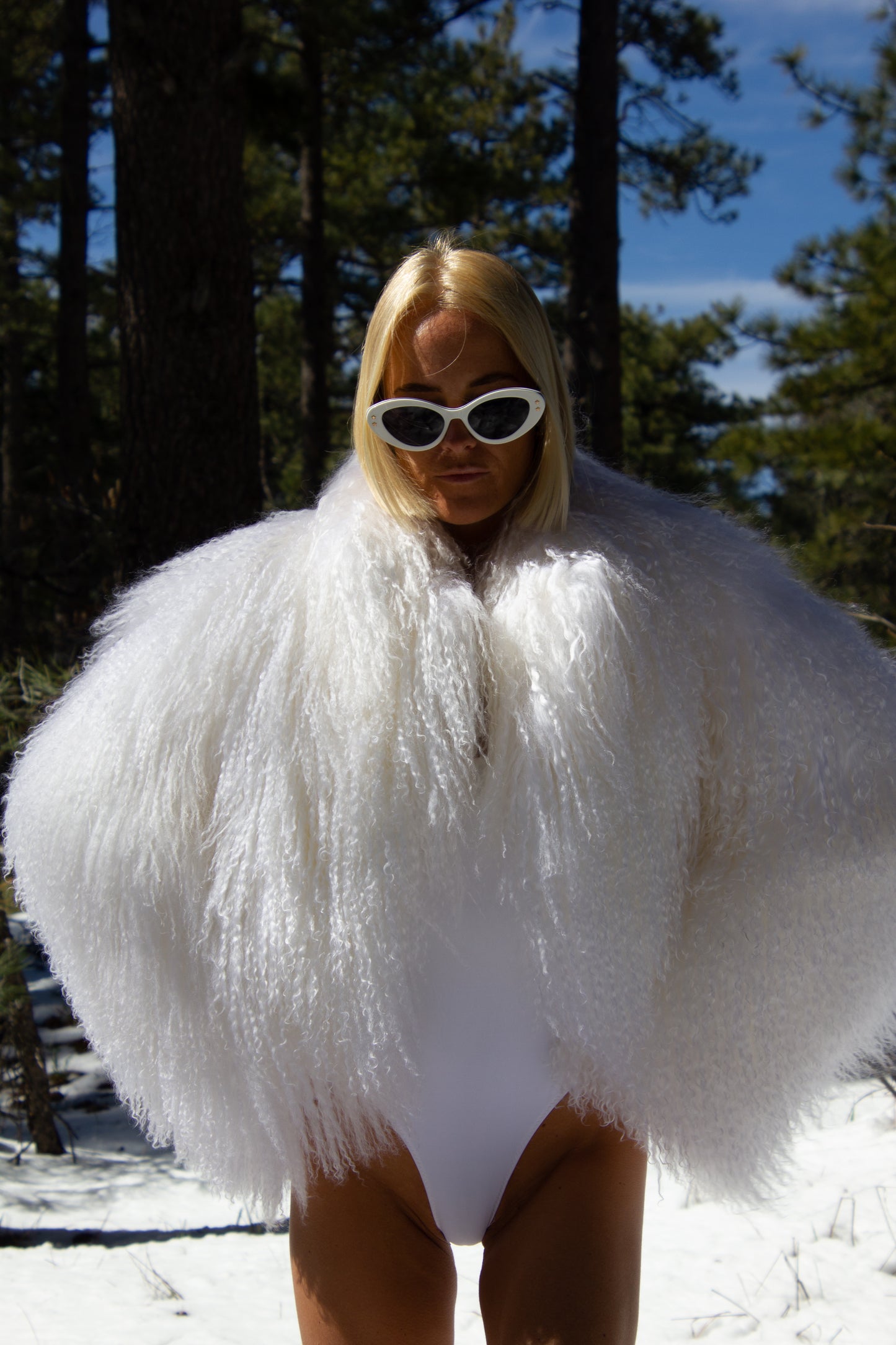 CLOUD COAT - MONGOLIAN FUR