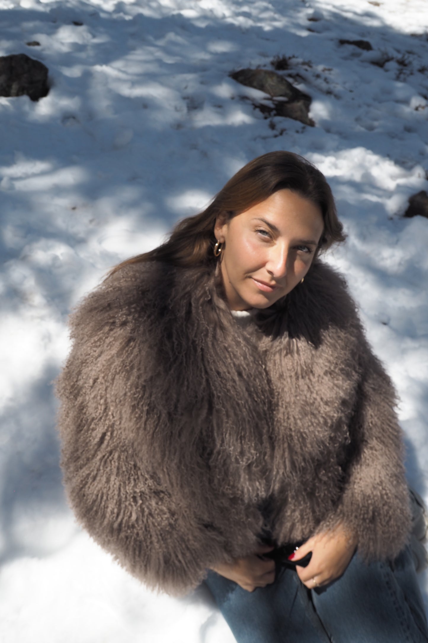 CLOUD COAT - MONGOLIAN FUR